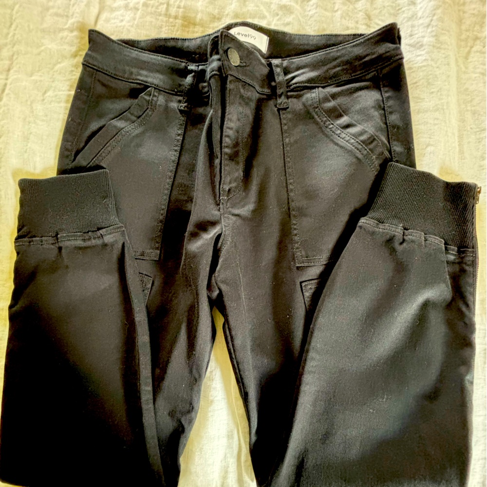 Level 99 by Evereve Women’s Jolie Utility Pant in Black Sz 29